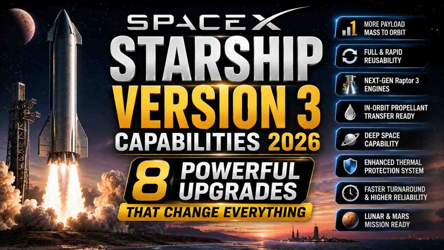 SpaceX Starship Version 3 Capabilities 2026: 8 Powerful Upgrades That Change Everything