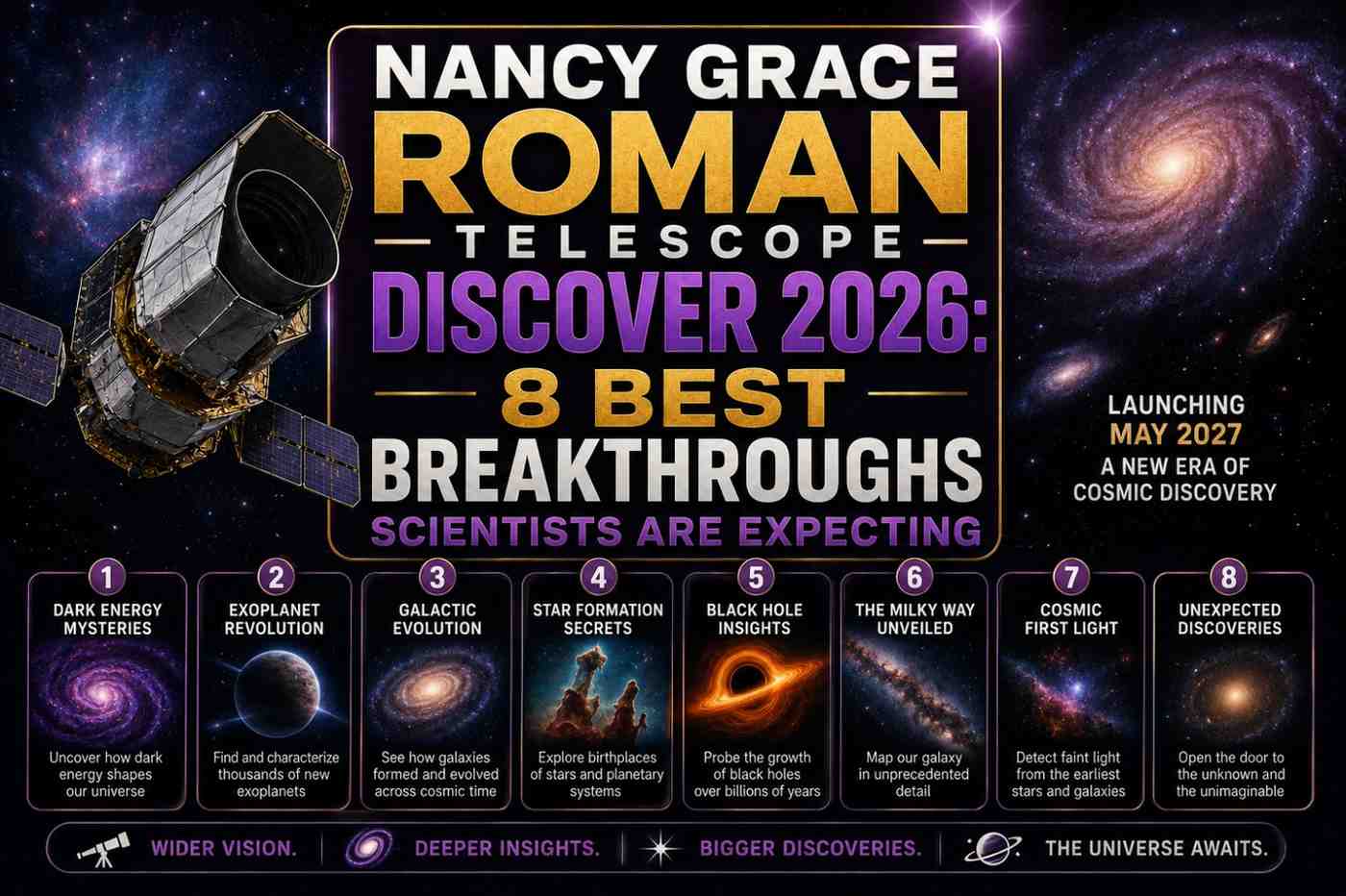 Nancy Grace Roman Telescope Discover 2026: 8 Best Breakthroughs Scientists Are Expecting