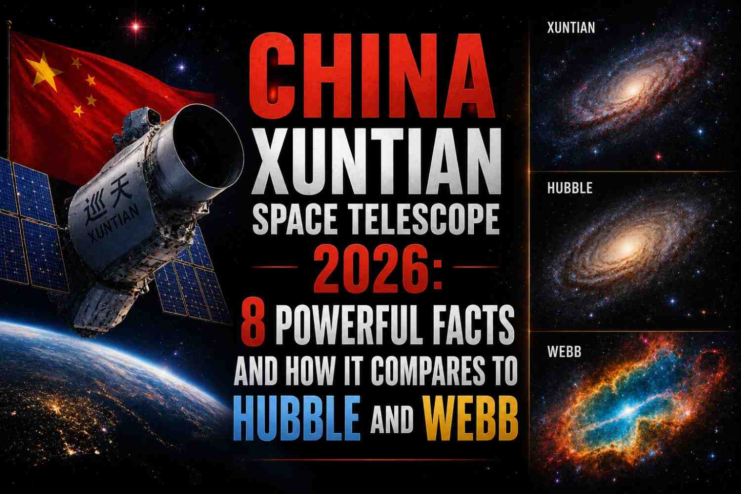 China Xuntian Space Telescope 2026: 8 Powerful Facts and How It Compares to Hubble and Webb