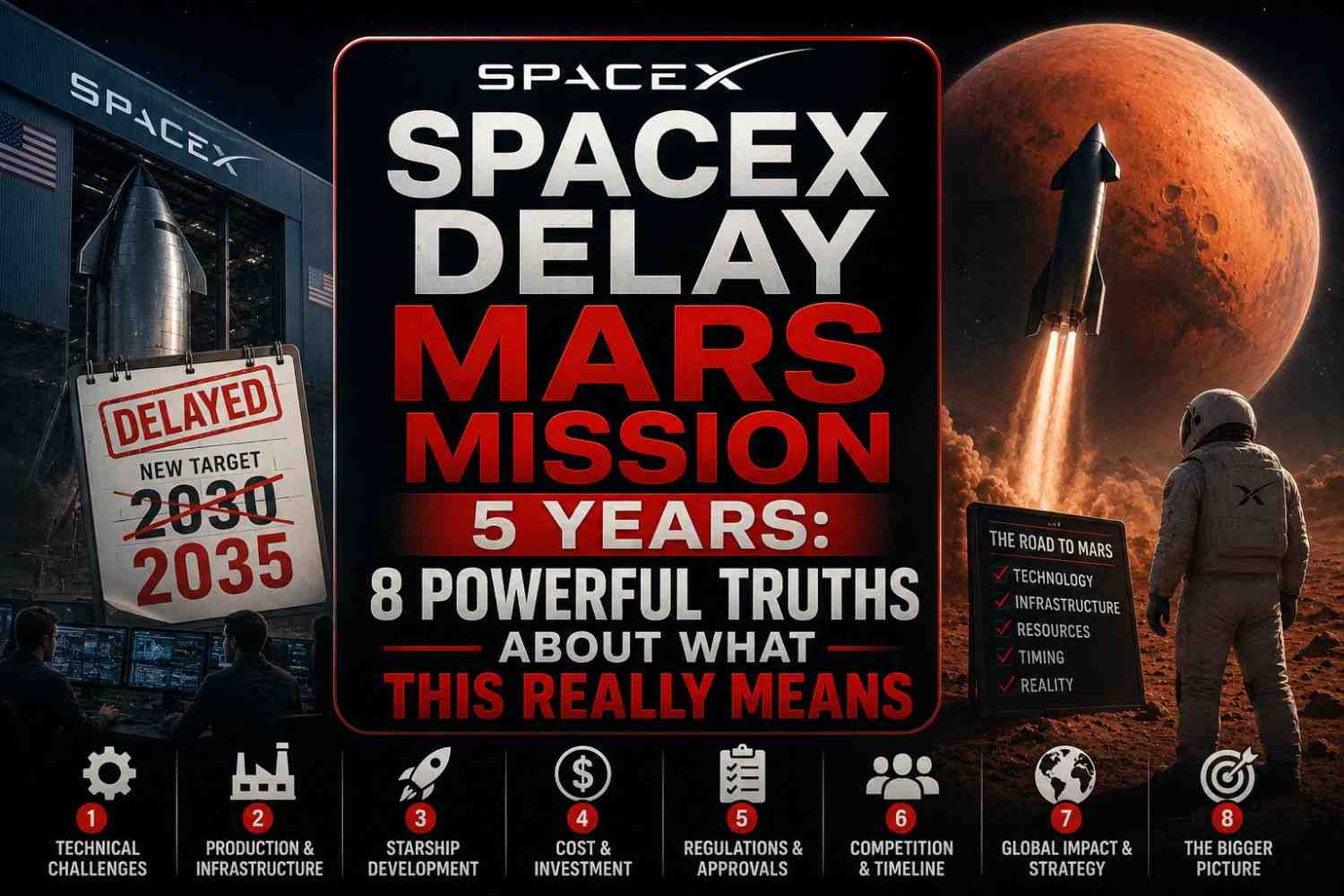 SpaceX Delay Mars Mission 5 Years: 8 Powerful Truths About What This Really Means