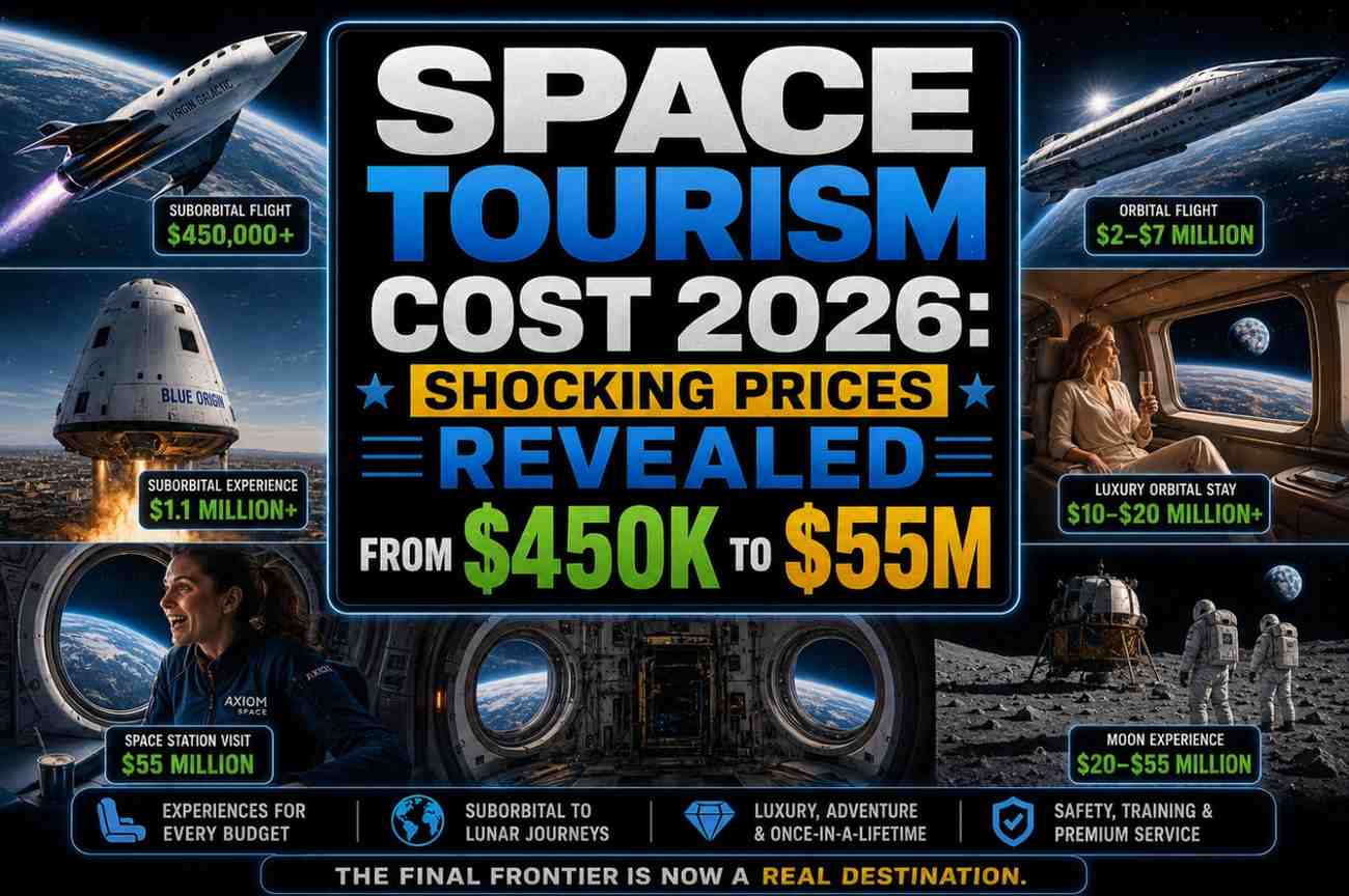 Space Tourism Cost 2026: Shocking Prices Revealed — From $450K to $55M