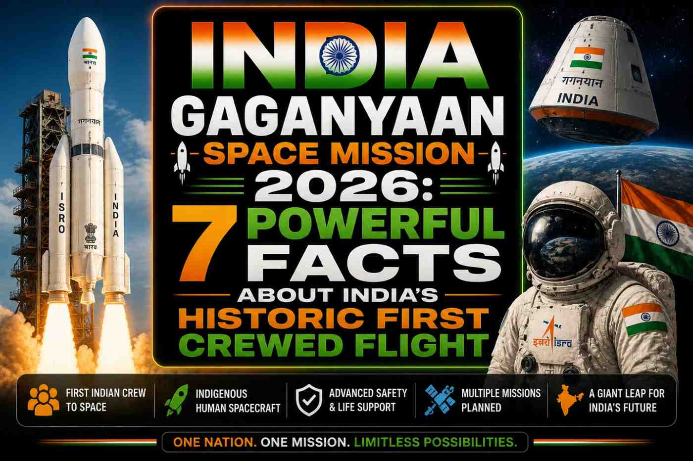 India Gaganyaan Space Mission 2026: 7 Powerful Facts About India’s Historic First Crewed Flight